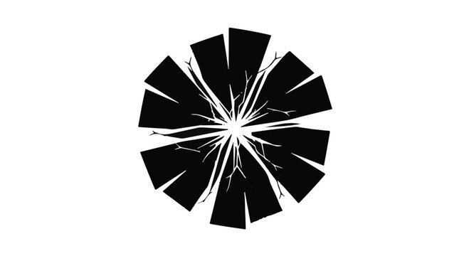 Abstract black starburst pattern with sharp edges radiating from center