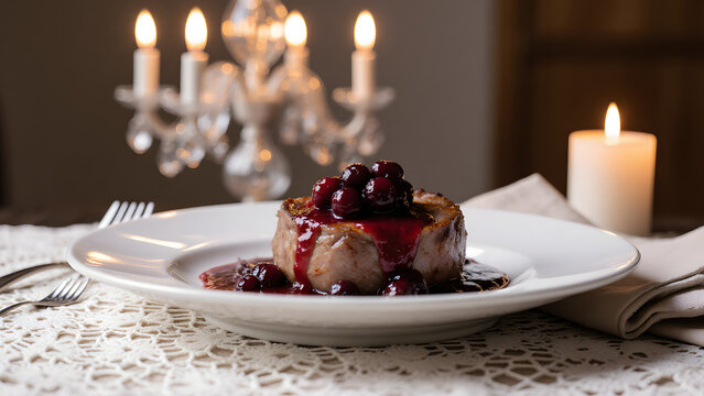 Beef Tournedos with Red Currant Sauce