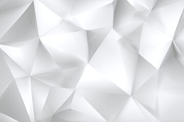 Fototapeta premium Abstract White Geometric Background with Crumpled Paper Texture.