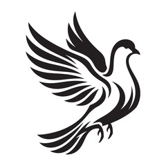 Fototapeta premium christian dove symbollic logo icon
