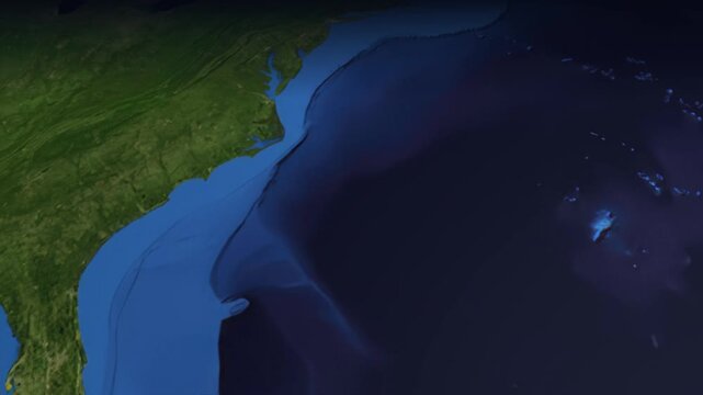 Animated Flight Path Map from Atlanta USA to Munich Germany