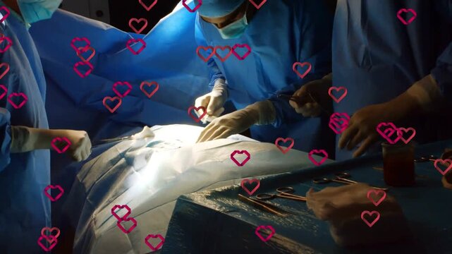 Sterile field being set, OR team preparing tools and making incision, ensuring patient safety