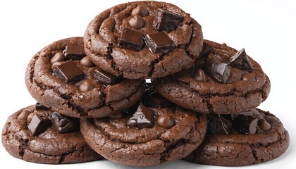 Obraz premium background, baked, biscuit, breakfast, brown, brownie, cake, calories, candy, chip, chocolate, closeup, cookie, crumbs, delicious, dessert, detail, flavor, flavour, food, fresh, homemade, isolated, no
