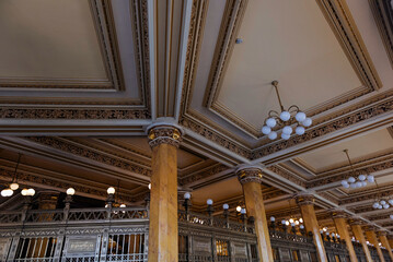Detail der Deckenstruktur im Palacio de Correos in Mexiko-City © Norbert Frommelt