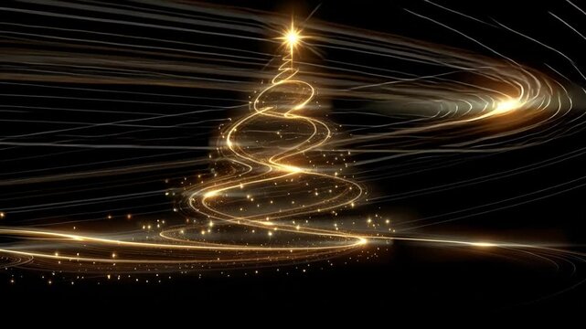 Magical christmas tree lights display festival celebration nighttime environment holiday spirit
