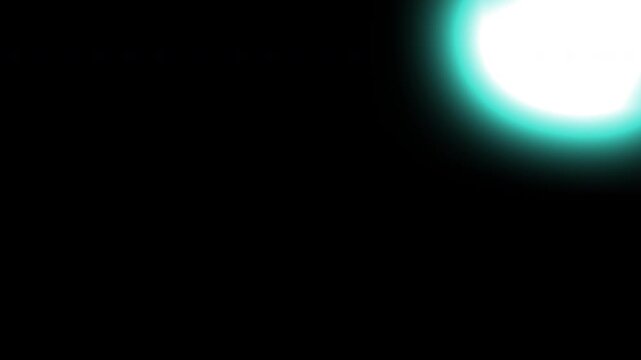 Cyan Blue Corner Light Leak Flare Motion Graphic 4K Film Overlay