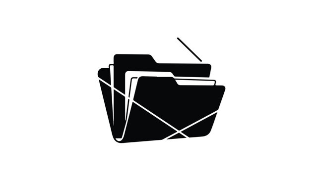 Organized files in folders representing data management and information storage