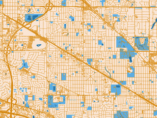Fototapeta premium Cartographic street layout — Arlington Heights, Illinois