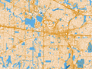Fototapeta premium City grid layout map — Beaverton, Oregon