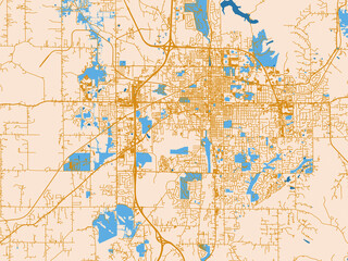 Fototapeta premium Urban grid map — Bloomington, Indiana
