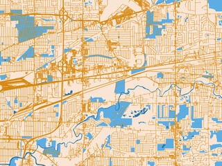 Fototapeta premium City layout map – Cheektowaga (New York)