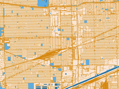 Street map of Cicero, Illinois