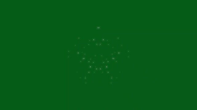 4k Twinkle stars line glitter sparkles, magic glitter sparkle trail, white twinkling stars line, fast glittering star lines, star sparkle vector doodles, glowing light effect on green screen