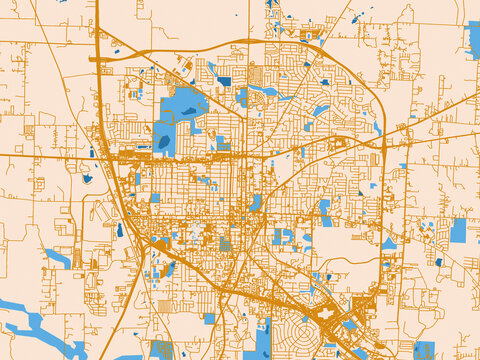 City map poster &mdash; Denton, Texas