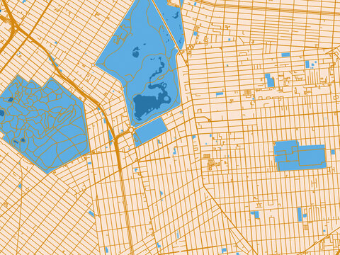 Flatbush street grid map, New York