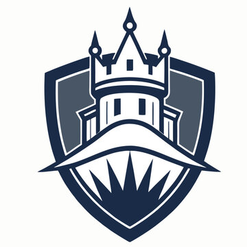 logo design vector illustration  royal castle emblem