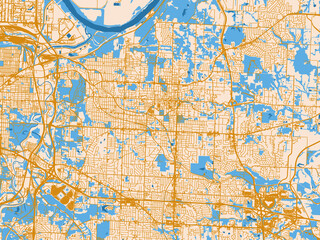 Fototapeta premium Street map of Independence, Missouri