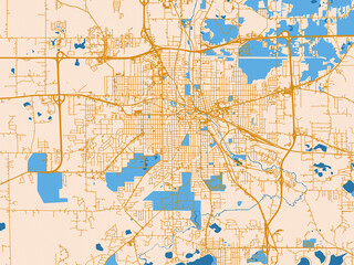 Fototapeta premium Jackson street network map — Michigan