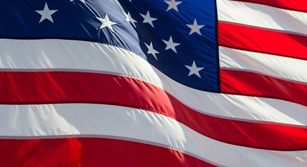 Obraz premium American flag waving with stars and stripes pattern