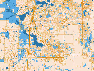 Naklejka premium City layout map of Lakeville, Minnesota