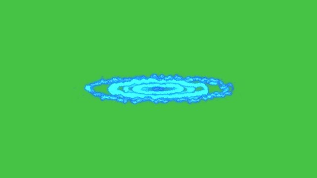 Cartoon 2D FX flash explosion, circle wave expolsion, blue energy wave, electric energy wave, game effect, Green Screen 2d energy wave, loopable, flash effect, Abstract background of energy wave