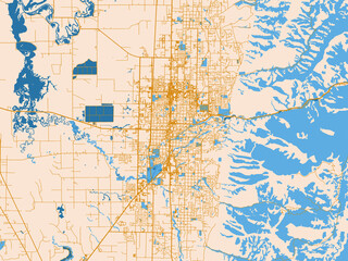 Naklejka premium Urban planning style map of Logan, Utah