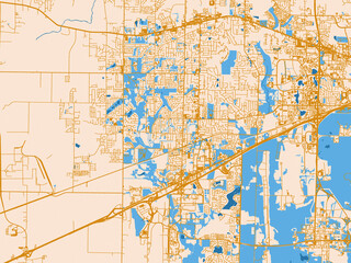Fototapeta premium City street layout of Madison, Alabama