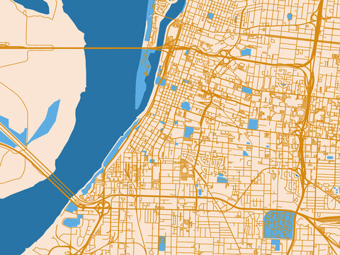 Memphis Center, Tennessee &ndash; street map