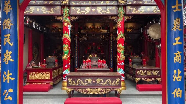 View inside of the famous Vihara Tri Dharma Bumi Raya  on January 25, 2026 in Singkawang, Indonesia