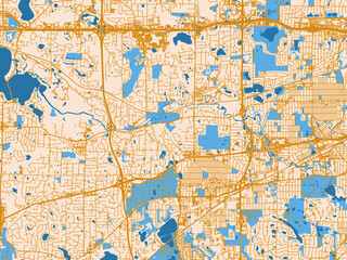Fototapeta premium City map poster — Minnetonka Mills, Minnesota