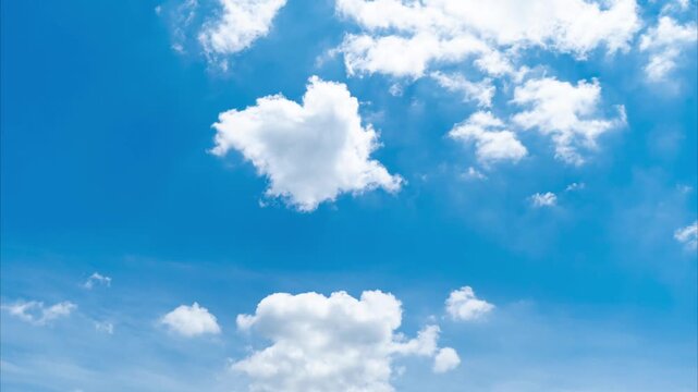 青空　雲　タイムラプス