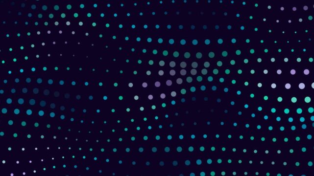 Abstract wavy noise dot grid animation