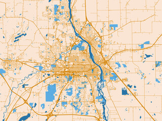 Fototapeta premium Saint Cloud – city map, Minnesota