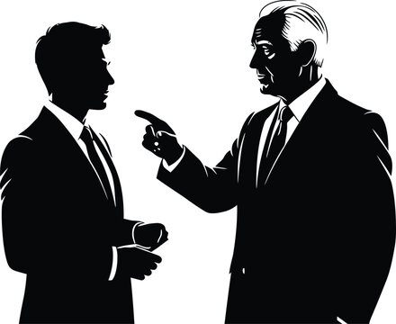 Businessman Accusing Colleague in Office