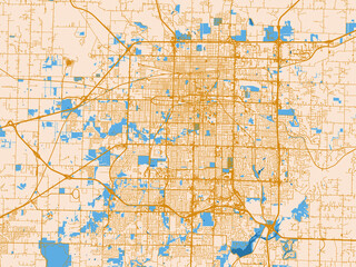 Fototapeta premium City map of Springfield, Missouri