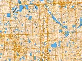 Fototapeta premium Sterling Heights, Michigan – city map