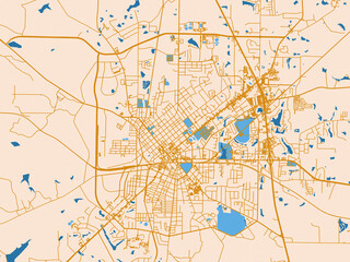 Fototapeta premium Thomasville, Georgia – urban map