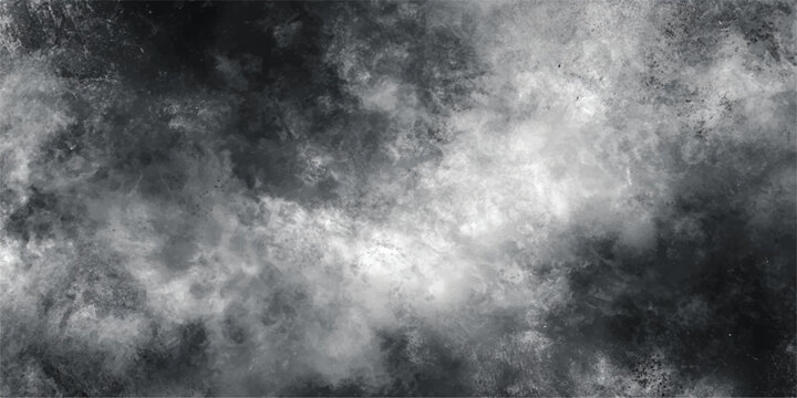 A dramatic storm night features a dark blue water texture beneath a moody cloudscape where black and white mist blends into a rainy backdrop of motion and light