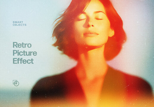 Retro Picture Photo Effect Mockup