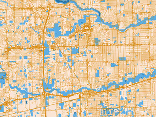Fototapeta premium Westland, Michigan – urban map