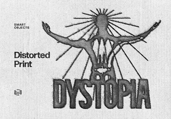 Grunge Stamp Print Effect Mockup