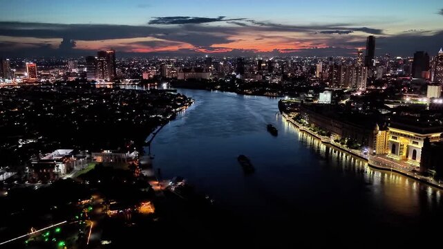The most beautiful Koh Pich district at night in the Phnom Penh, Cambodia