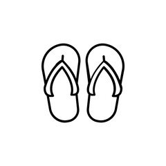Fototapeta premium Flip Flops Outline Icon