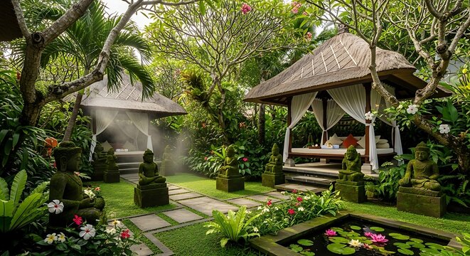 tropical garden gazebo