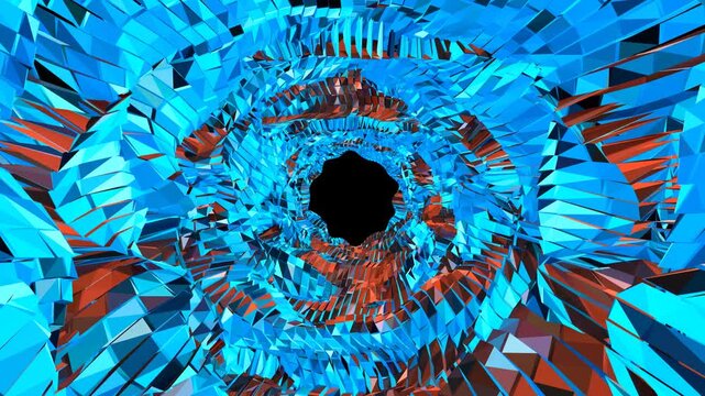 skull and crossbones colourful tunnel. blue and red tunnel. motion video for designers	
