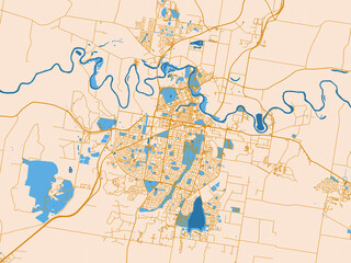 Naklejka premium Wagga Wagga, Australia – street map