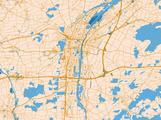Obraz premium Sankt Polten, Austria – urban map