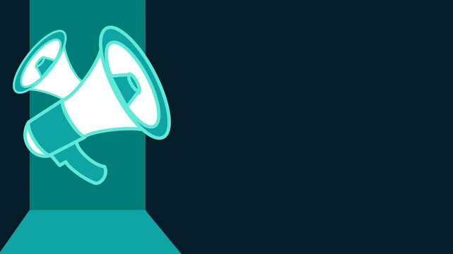 message with loud megaphones, signaling an important announcement and effective communication strategy