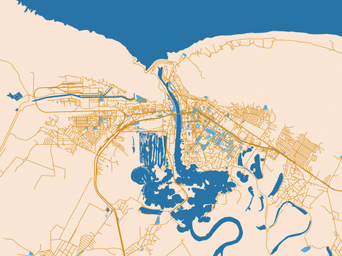Street network map &mdash; Mingelchaur, Azerbaijan
