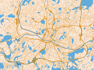 Obraz premium City map of Charleroi, Belgium